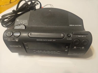 Radio Reloj SONY Dream Machine ICF-C470MK2 Doble Alarma FM/AM LED Funciona Probado Foto 1 de 2