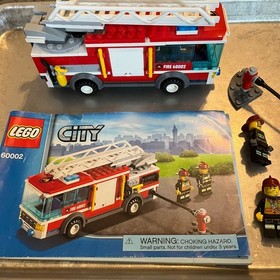 LEGO City Set 60002 Fire Truck with Minifigures & Instructions Complete