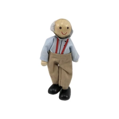 KidKraft Doll House Grandpa Wooden Doll 4.5" Tall Posable - Image 1 of 3