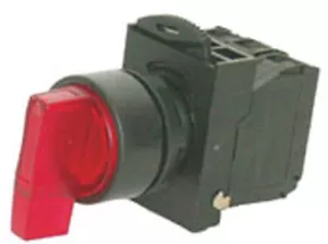 Interruptor de eje largo iluminado rojo de 3 posiciones NHD NLS30-L010RA (retorno de resorte) 1a 24V - Imagen 1 de 1