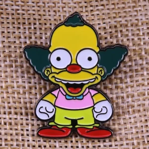 Simpsons Krusty the Clown Doll Halloween Treehouse Horror 1.25" Enamel Pin Badge - Picture 1 of 2