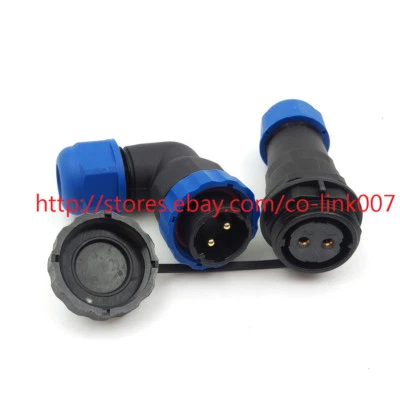 2pin Waterproof Connector, SD20 IP68 Aviation 2 wire power cable Connector plug - Image 1 of 4