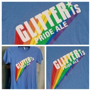 T shirt Glitter Pride Ale Rainbow ULTIMA piccola nuova senza etichette gay LGBTQ - Foto 1 di 5
