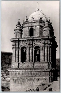 Cuzco Peru 1950s RPPC Real Photo Postcard Campanrio De Santo Domingo Bell Tower - Picture 1 of 2