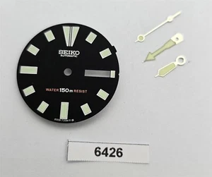 ESSENTIALS NUEVO AF SEIKO ESFERA NEGRA Y JUEGO DE MANOS 6309 7290 MODELO RELOJ DE BUCEO - Imagen 1 de 4