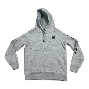 Carhartt Hoodie Sweatshirt Women Size S Gray Pullover Relaxed Work Heavyweight - Picture 1 of 10
