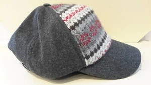  Winter Holiday Christmas Cap  Wool Blend One Size Gray Winter Theme Tweed   EUC - Picture 1 of 9
