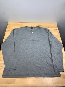 Patagonia Organic Cotton Long Sleeve Shirt Mens XL Gray Henley Casual 11072 - Picture 1 of 7