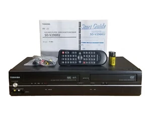 Toshiba SD-V296 DVD VCR VHS Combo Player w/OEM Remote Cables Clean Tested WORKS - Picture 1 of 20