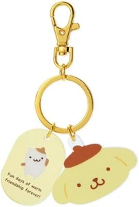 Sanrio Pompompurin ♡ Face Keychain Holder Keyring Official goods Japan 908380 - Picture 1 of 2