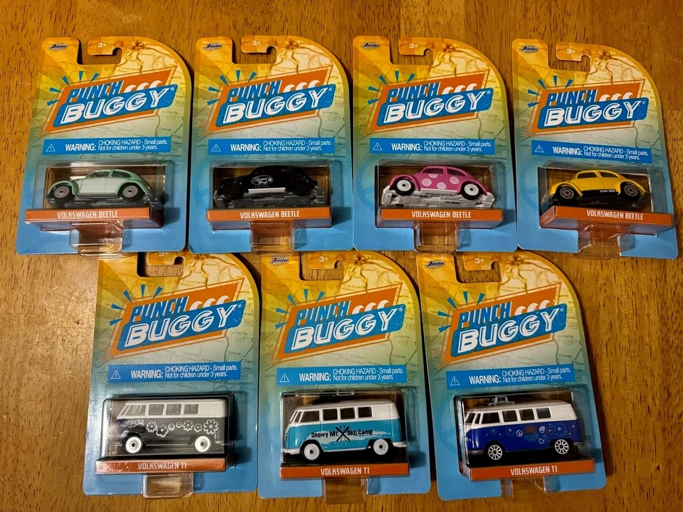 Jada - Punch Buggy & Slug Bug-1:64 Diecast Volkswagen Beetle & T1 Van 🔥U Pick🔥 - Image 1 of 1