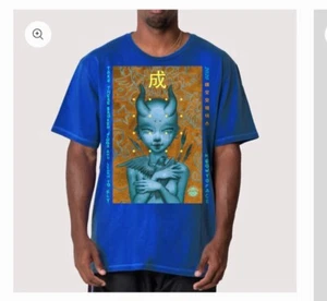 Hannah Sung Blue Devil Unisex Tee Shirt Size L NEW - Picture 1 of 3