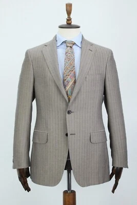 ETRO MILANO Gray Herrigbone WOOL & COTTON Sport Coat Blazer Jacket 54IT 44US/UK - Image 1 of 4