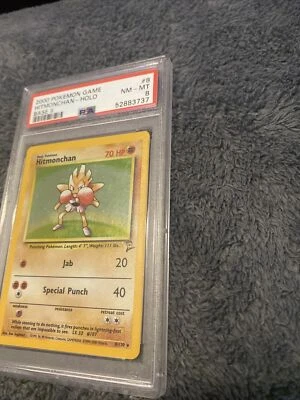 Pokemon TCG Hitmonchan Base Set 2 - 8/130 Holo Rare - PSA 8 NM MINT! - Image 1 of 4