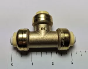 100 STÜCK 1/2"" x 1/2"" x 1/2"" PUSH-PASSFORM T-STÜCKE - BLEIFREI - Bild 1 von 2