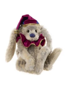 Oso de peluche Charlie Bears Grin totalmente articulado conejo conejito con sombrero - Imagen 1 de 4