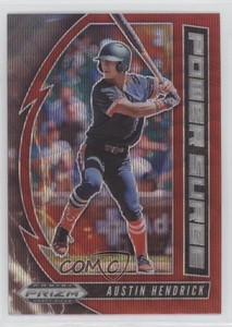 2020 Panini Prizm Draft Picks Power Surge Red Wave Austin Hendrick #PDP167