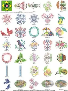 COLLECTION 693 CROSSTITCH Embroidery Machine Designs Patterns PES HUS JEF USB - Picture 1 of 12