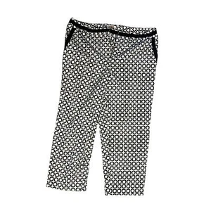 Talbots Petites Damengröße 10 geometrisches Muster schwarz & weiß kurz geschnittene Hose - Bild 1 von 3