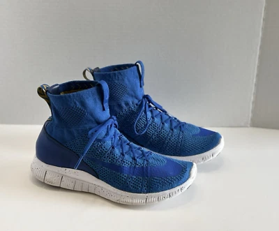 Nike Free Flyknit Mercurial 5.0 805554-400 Sneakers Men's Blue High Top Size 7 - Image 1 of 4