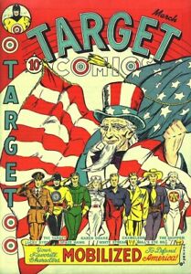 Target Comics v2 #1 COVERLESS ( Spacehawk by Wolverton, White Streak +++, 1941 )