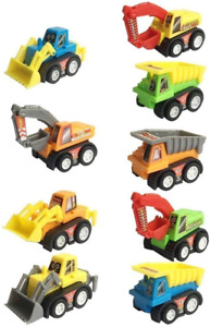 9-częściowy zestaw mini pojazdów budowlanych, zabawka do pull back dla dzieci 3-5