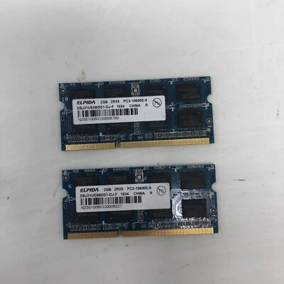 ELPIDA EBJ21UE8BDS1-DJ-F 4GB DDR3 RAM 2RX8 X2 PC3-10600S-9  - USED - Image 1 of 2