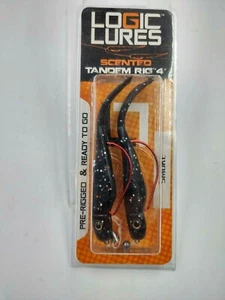 Logic Lures Rig Tandem Profumato 4” Senza Erbacce Pre-Rigged (Fumo) Pesca. - Foto 1 di 2