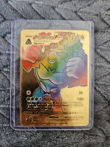 Rillaboom Vmax Rainbow Gold Foil Fan Art Textured Collector Pokemon Karte 193/192 - Bild 1 von 4