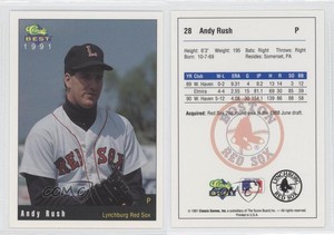 1991 Classic Best Lynchburg Red Sox Andy Rush #28