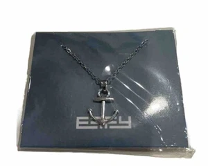 Collar Effy Ancla Barco Tono Plata, Cadena Plata 18" - Imagen 1 de 2