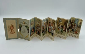 Vintage Miniatur Gebetbuch klein Vaterunser Mein Alltagsgebet ausklappbar - Bild 1 von 8