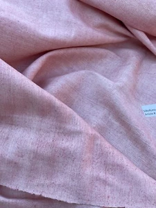 RAW SILK TUSSAH/ BABY PINK, 54-55" WIDE, BY THE YARD. - Picture 1 of 4