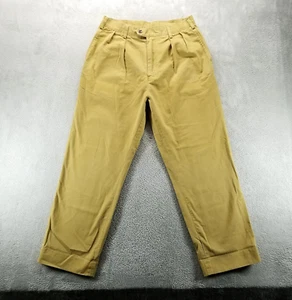 Non Stock Pants Mens L Yellow Straight Pleated Military Trousers Twill Bronson - Picture 1 of 9