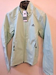 New Adidas "HIKING SOFTSHELL JACKET" Women's Small Frozen Green Hike Camp $100 - Picture 1 of 3