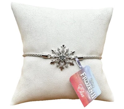 Pulsera Ajustable Disney’s Enchanted Plata Esterlina FROZEN Elsa Copo de Nieve Nueva con Etiquetas Foto 1 de 4