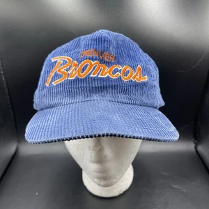 Vintage Sports Specialties The Cord Denver Broncos Script Zip Back Hat Cap - Picture 1 of 6