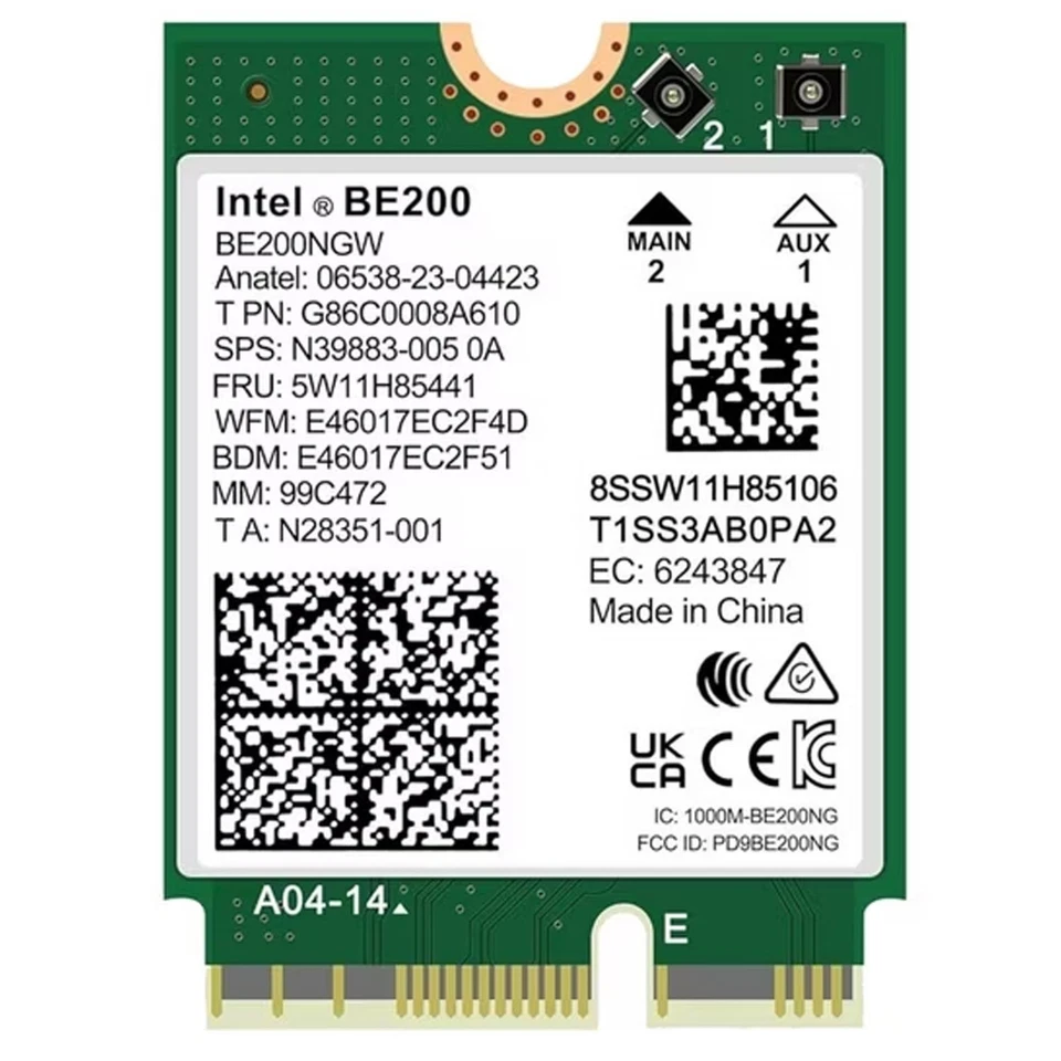 Intel Wi-Fi 7 BE200 Netzwerkadapter M2 2230 Wi-Fi 6E Bluetooth Wi-Fi - Bild 1 von 2