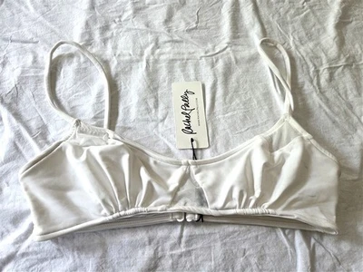 Nuevo con etiquetas Top de bikini Rachel Pally Mesh Madagascar malla blanca 129609 Foto 1 de 2