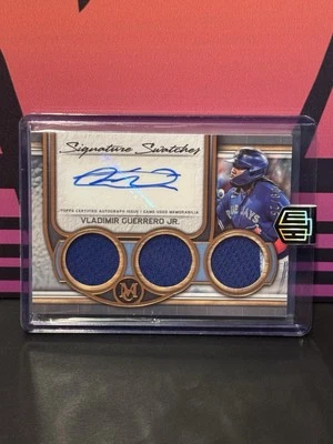 Vladimir Guerrero Jr SWTRA-VGJ Sig Swatch Triple Relic Autograph 2023 9/25 - Image 1 of 2