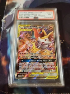 PSA 9 Charizard & Braixen GX Tag Team #SM230 - Sun Moon Black Star Promo 2019 - Picture 1 of 2