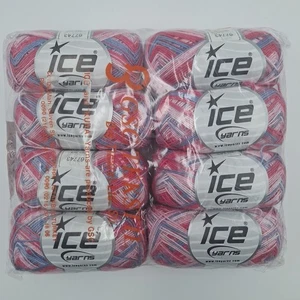 Ice Yarns Acryl Pink - Blautöne - 67743 - 8 Knäuel Packung - Bild 1 von 3