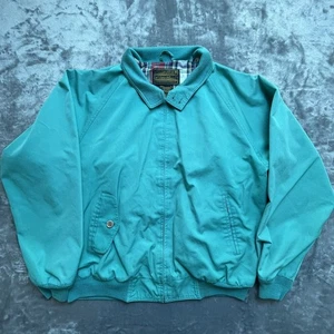 Vintage Eddie Bauer Jacket Mens Large Teal Turquoise Button Collar Retro - Picture 1 of 8