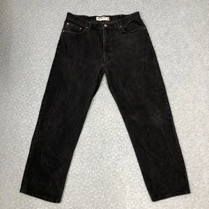 Pantalones de mezclilla de tiro alto Levis 550 para hombre 38x32 negros calce relajado pierna cónica - Imagen 1 de 14