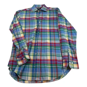 Camisa Polo Ralph Lauren Regent Calce Clásico Para Hombre A Cuadros Manga Larga Con Botones - Imagen 1 de 4