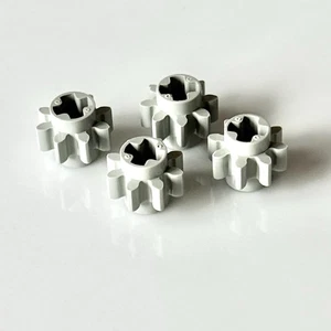 4 x Lego 3647 Technic Gear 8 Tooth Old Light Grey Vintage - Picture 1 of 2