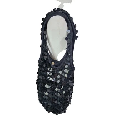 Bolso de Hombro Y2K Lentejuelas Negro Lentejuelas • Bolso Slouchy • Cartera Boho Fiesta •... Foto 1 de 4