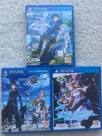 3 Sword Art Online Asian/English Playstation PS Vita Games Lot  -tested-
