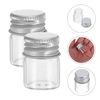 12 Pcs Glass Storage Tanks 5 ml Sealed Transparent Jars for Food Grains - Image 1 of 4
