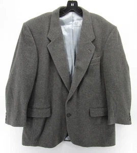 VINTAGE Christian Aujard Jacket Men 44 Gray Camel Hair Blazer Coat 90s Lined * - Picture 1 of 15